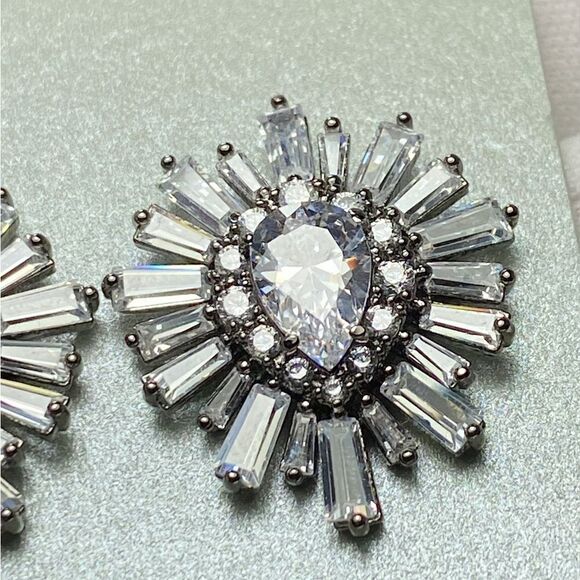 Theia Zirconia and Crystal embellished stud earrings - Picture 4 of 6
